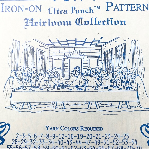 3/$10 American Dimensions Transfer Pattern The Last Supper for Embroidery 1991 - Picture 3 of 5